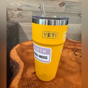 Yeti Yellow Tumbler with Straw 26oz